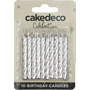 Silver Birthday Candles