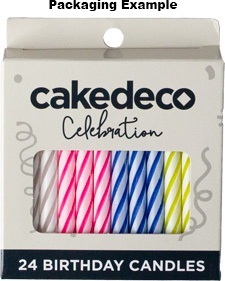Striped Candles - Pink