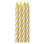 Striped Candles - Yellow