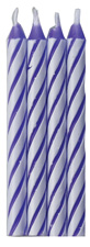 Striped Candles - Purple