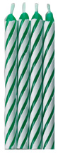 Striped Candles - Green