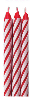 Large Striped Candles - Red - Master Case
