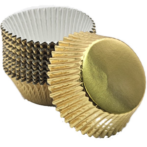 Bake Cups - Gold Foil - Large Cupcake - 2-1/2
