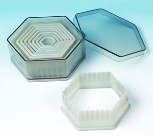 Nylon Cutter Set- Fluted Hexagon 9 Pc