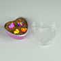 Mini Heart Shaped Foil Pan W/ Plastic Lid - Pink