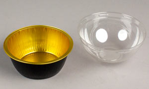 4 oz. Foil Baking Cup W/ Domed Lid - Black