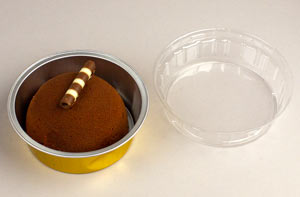 5 oz. Foil Baking Cup W/ Stackable Flat Lid - Gold