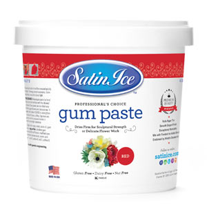 Satin Ice Gum Paste - Red - 2 Lbs