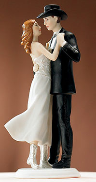 Sweet Western Embrace Bridal Couple